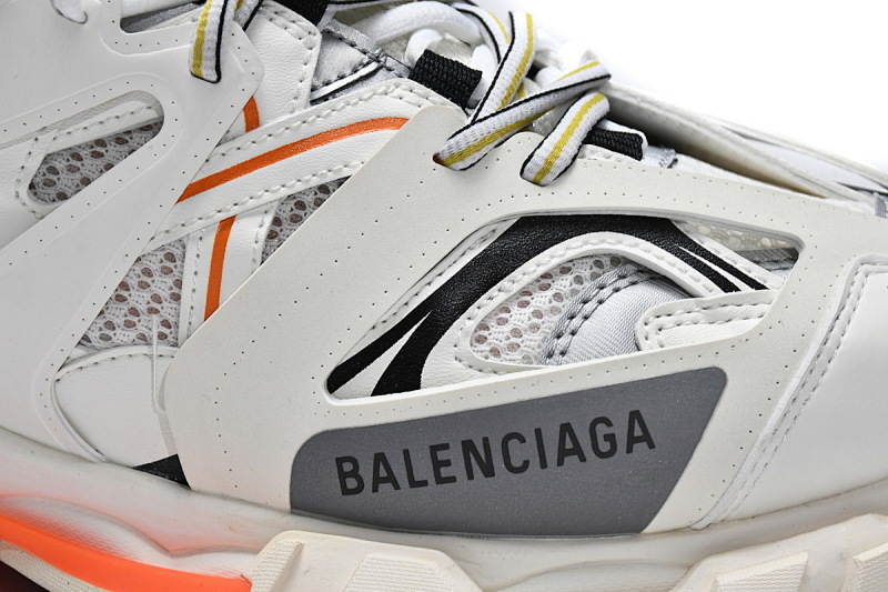 【DA0LJ】白桔黑 巴黎3代时尚复古低帮跑鞋 542436 W1GB1 9059 Balenciaga Tess S. White Orange Black