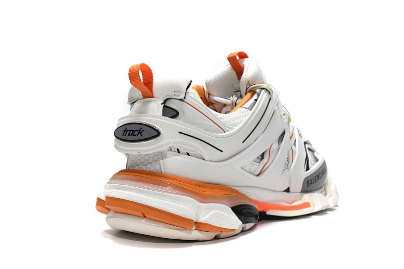 【DA0LJ】白桔黑 巴黎3代时尚复古低帮跑鞋 542436 W1GB1 9059 Balenciaga Tess S. White Orange Black