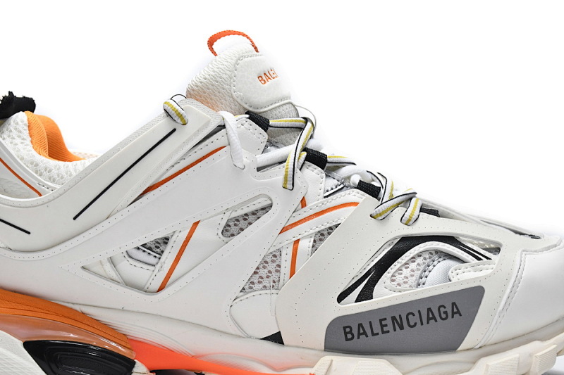 【DA0LJ】白桔黑 巴黎3代时尚复古低帮跑鞋 542436 W1GB1 9059 Balenciaga Tess S. White Orange Black
