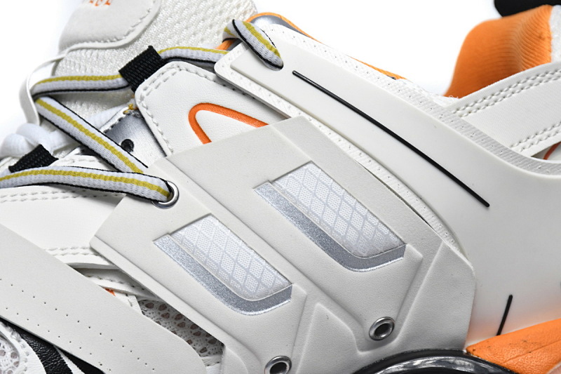 【DA0LJ】白桔黑 巴黎3代时尚复古低帮跑鞋 542436 W1GB1 9059 Balenciaga Tess S. White Orange Black