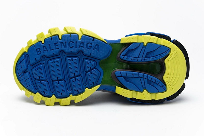 【DA0LJ】灰蓝黄无灯 巴黎3代时尚复古低帮跑鞋 542023 W1GB9 6509 Balenciaga Tess S.Grey Blue Yellow