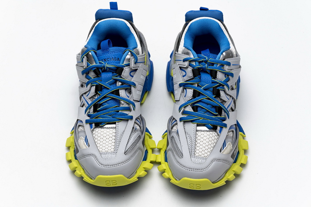 【DA0LJ】灰蓝黄无灯 巴黎3代时尚复古低帮跑鞋 542023 W1GB9 6509 Balenciaga Tess S.Grey Blue Yellow