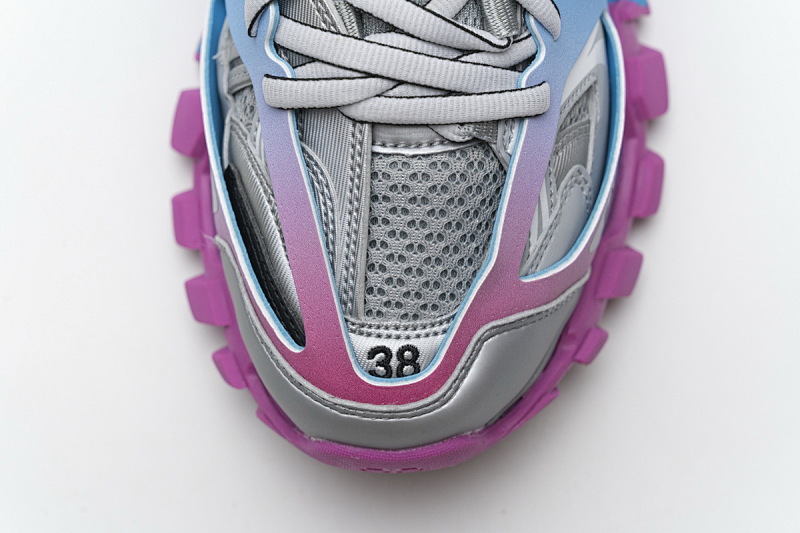 【DA0LJ】七彩无灯 巴黎3代时尚复古低帮跑鞋 542436 W1GC1 4051 Balenciaga Tess S.Blue Pink Silver