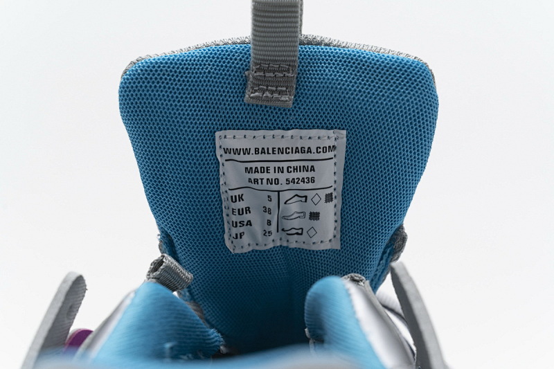 【DA0LJ】七彩无灯 巴黎3代时尚复古低帮跑鞋 542436 W1GC1 4051 Balenciaga Tess S.Blue Pink Silver