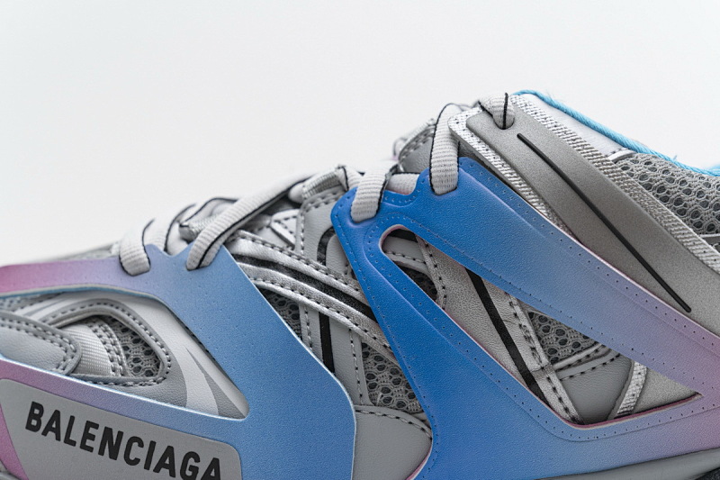 【DA0LJ】七彩无灯 巴黎3代时尚复古低帮跑鞋 542436 W1GC1 4051 Balenciaga Tess S.Blue Pink Silver