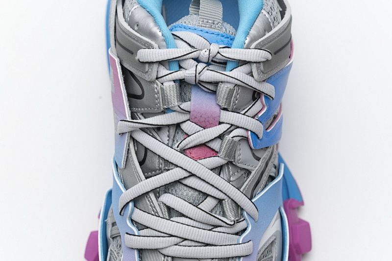 【DA0LJ】七彩无灯 巴黎3代时尚复古低帮跑鞋 542436 W1GC1 4051 Balenciaga Tess S.Blue Pink Silver