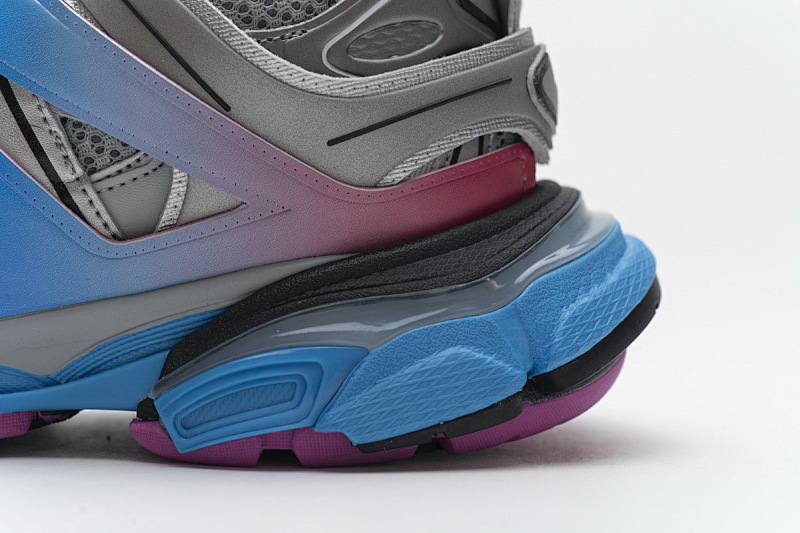 【DA0LJ】七彩无灯 巴黎3代时尚复古低帮跑鞋 542436 W1GC1 4051 Balenciaga Tess S.Blue Pink Silver
