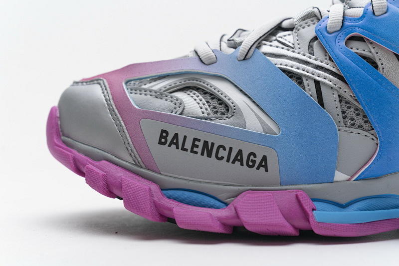 【DA0LJ】七彩无灯 巴黎3代时尚复古低帮跑鞋 542436 W1GC1 4051 Balenciaga Tess S.Blue Pink Silver