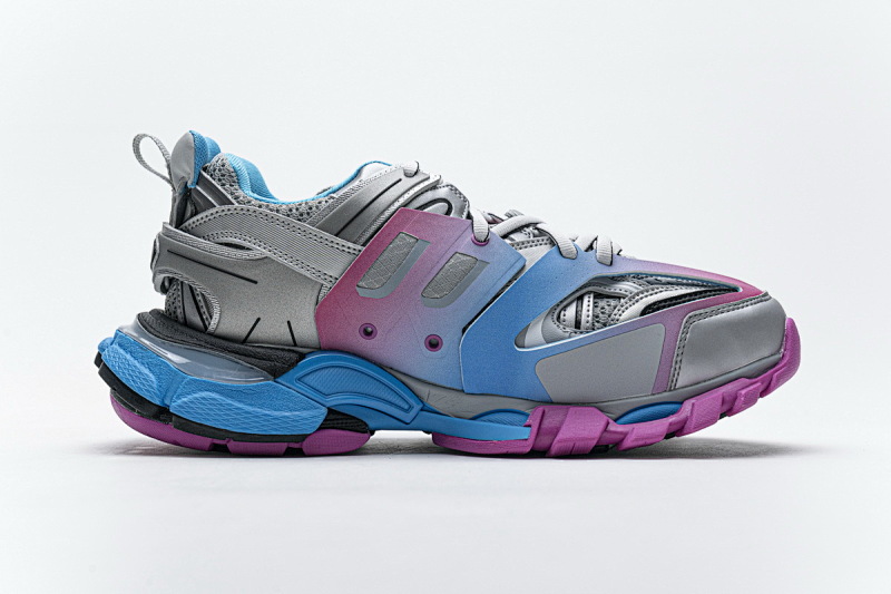 【DA0LJ】七彩无灯 巴黎3代时尚复古低帮跑鞋 542436 W1GC1 4051 Balenciaga Tess S.Blue Pink Silver