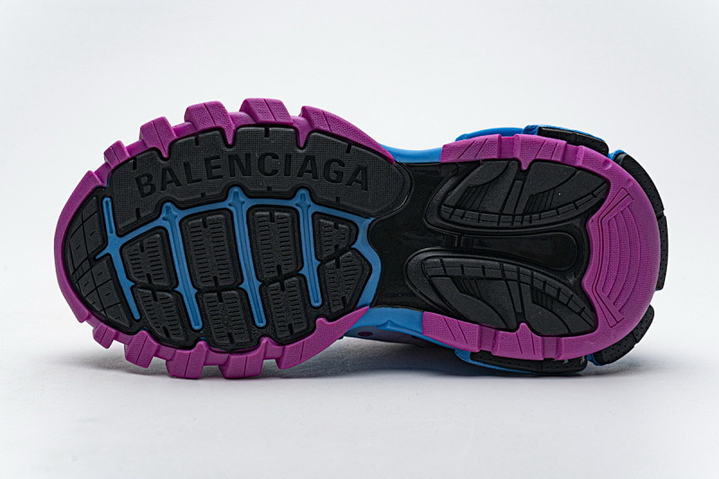【DA0LJ】七彩无灯 巴黎3代时尚复古低帮跑鞋 542436 W1GC1 4051 Balenciaga Tess S.Blue Pink Silver