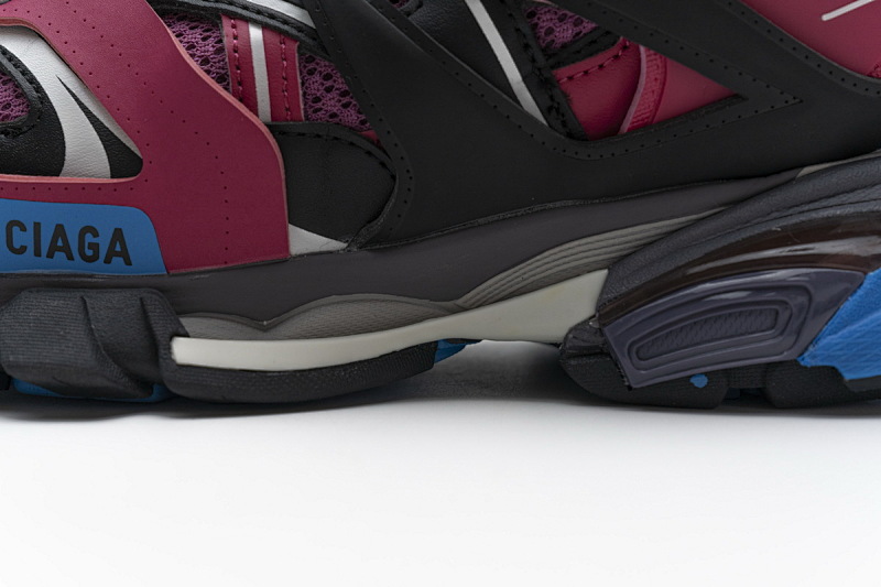 【DA0LJ】黑紫红无灯 巴黎3代时尚复古低帮跑鞋 542436 W1GB7 5482 Balenciaga Tess S.Black Purplish Red
