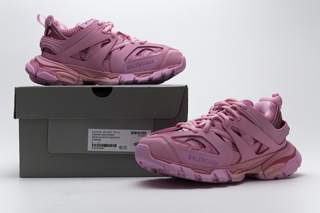 【DA0LJ】梅红无灯 巴黎3代时尚复古低帮跑鞋 542436 W1GB7 2012 Balenciaga Tess S.Plum Red