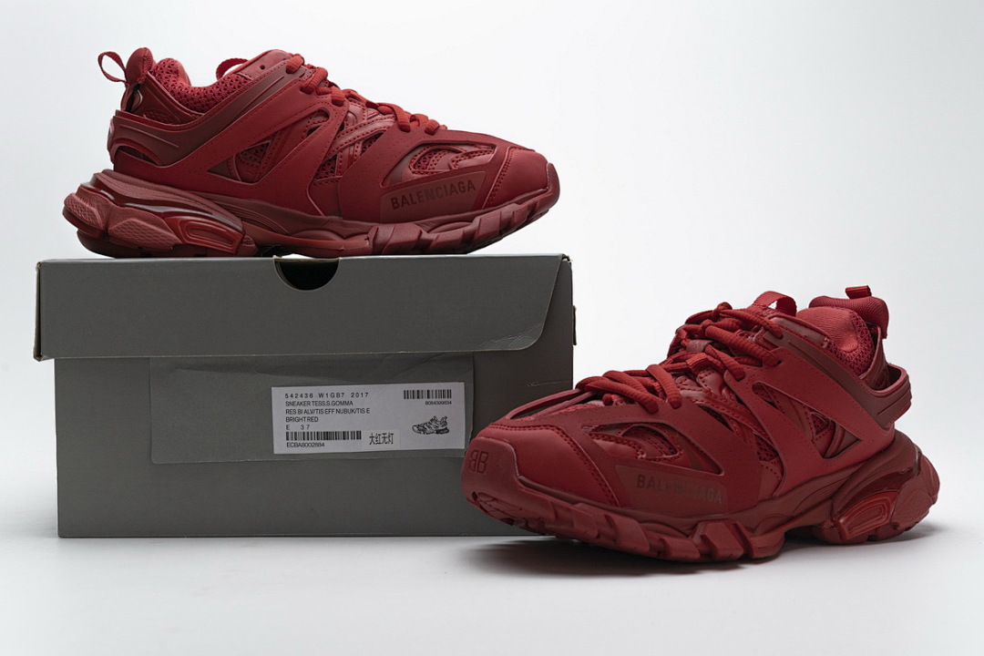 【DA0LJ】大红无灯 巴黎3代时尚复古低帮跑鞋 542436 W1GB7 2017 Balenciaga Tess S.Red