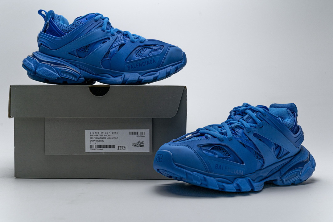 【DA0LJ】宝蓝无灯 巴黎3代时尚复古低帮跑鞋 542436 W1GB7 2016 Balenciaga Tess S.Blue