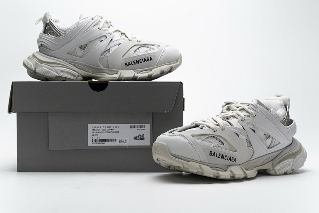 【DA0LJ】全白无灯 巴黎3代时尚复古低帮跑鞋 542436 W1GB7 6509 Balenciaga Tess S.White