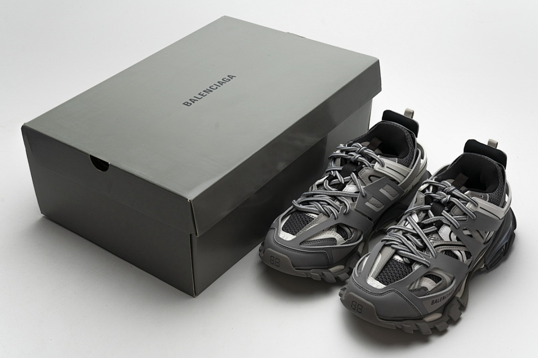 【DA0LJ】中灰无灯 巴黎3代时尚复古低帮跑鞋 542435 W1GB7 2018 Balenciaga Tess S.White Grey Orange