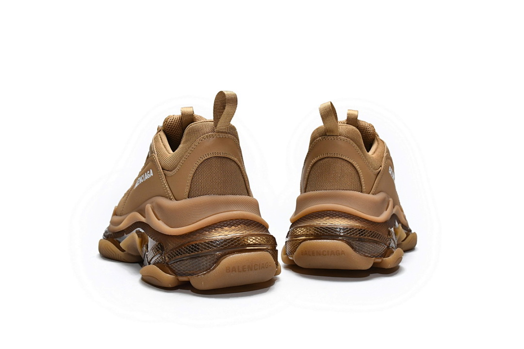 【DA0LJ】棕色气垫 巴黎世家水晶透明底气垫鞋 541624 W2GA1 2706 Balenciaga Triple S Brown