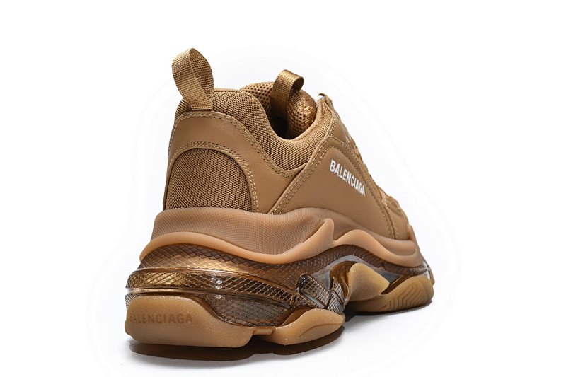 【DA0LJ】棕色气垫 巴黎世家水晶透明底气垫鞋 541624 W2GA1 2706 Balenciaga Triple S Brown