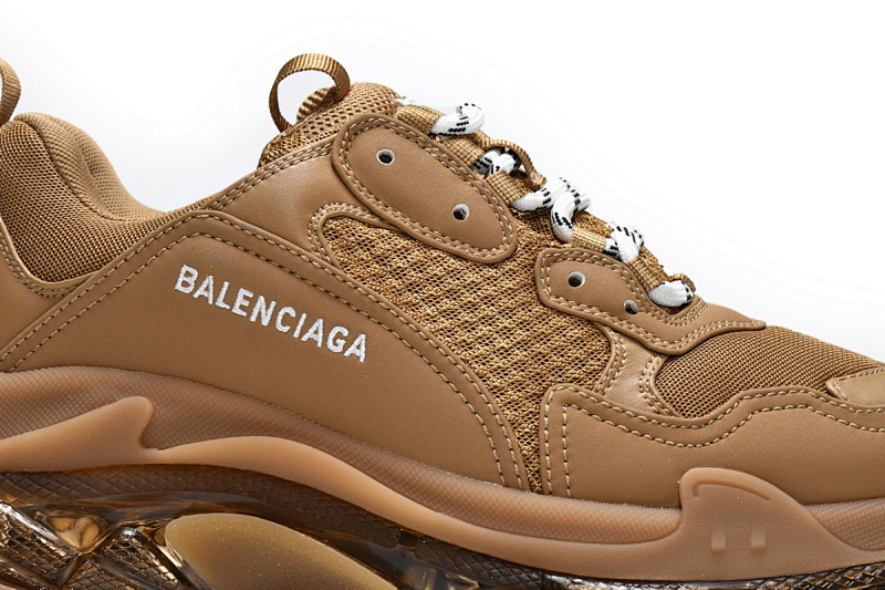 【DA0LJ】棕色气垫 巴黎世家水晶透明底气垫鞋 541624 W2GA1 2706 Balenciaga Triple S Brown