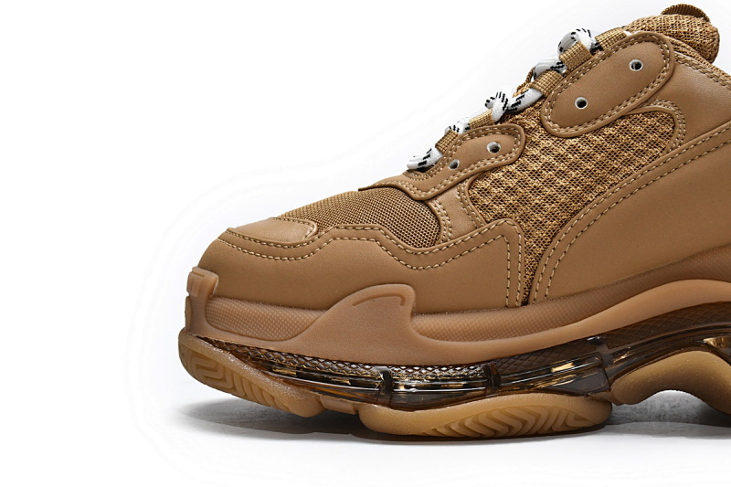 【DA0LJ】棕色气垫 巴黎世家水晶透明底气垫鞋 541624 W2GA1 2706 Balenciaga Triple S Brown