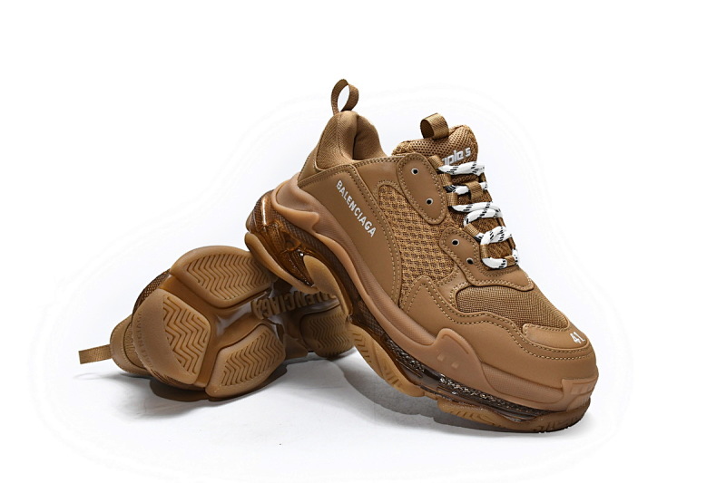 【DA0LJ】棕色气垫 巴黎世家水晶透明底气垫鞋 541624 W2GA1 2706 Balenciaga Triple S Brown