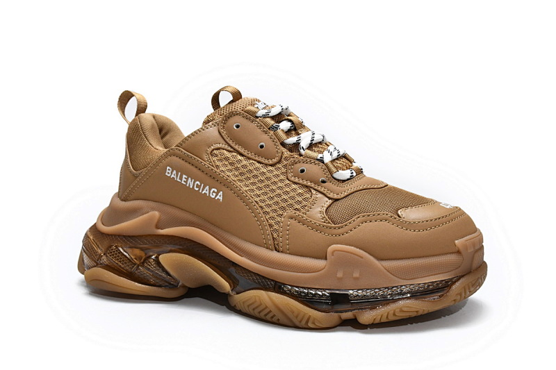 【DA0LJ】棕色气垫 巴黎世家水晶透明底气垫鞋 541624 W2GA1 2706 Balenciaga Triple S Brown