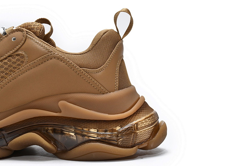 【DA0LJ】棕色气垫 巴黎世家水晶透明底气垫鞋 541624 W2GA1 2706 Balenciaga Triple S Brown