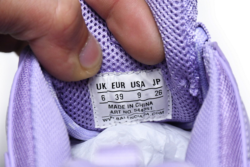【DA0LJ】紫色气垫 巴黎世家水晶透明底气垫鞋 544351 W2GA1 5890 Balenciaga Triple S Purple