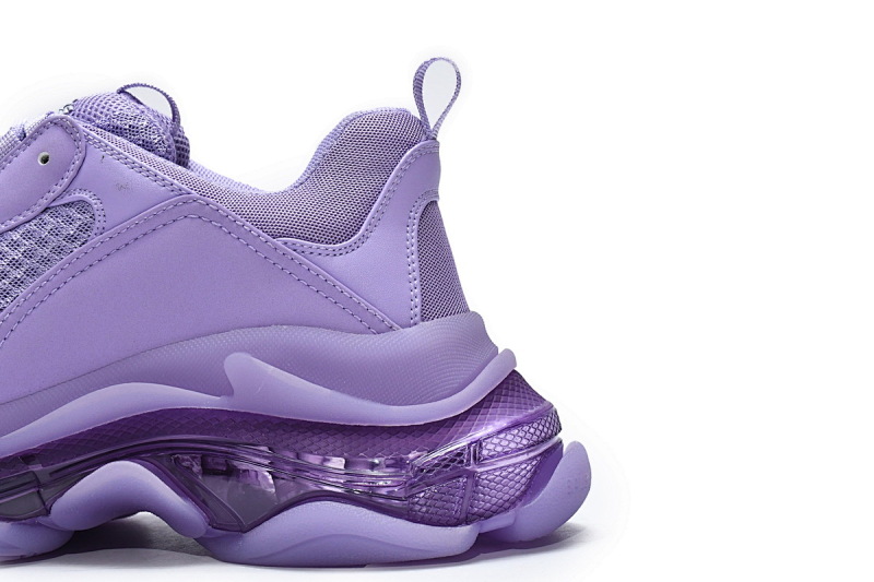 【DA0LJ】紫色气垫 巴黎世家水晶透明底气垫鞋 544351 W2GA1 5890 Balenciaga Triple S Purple