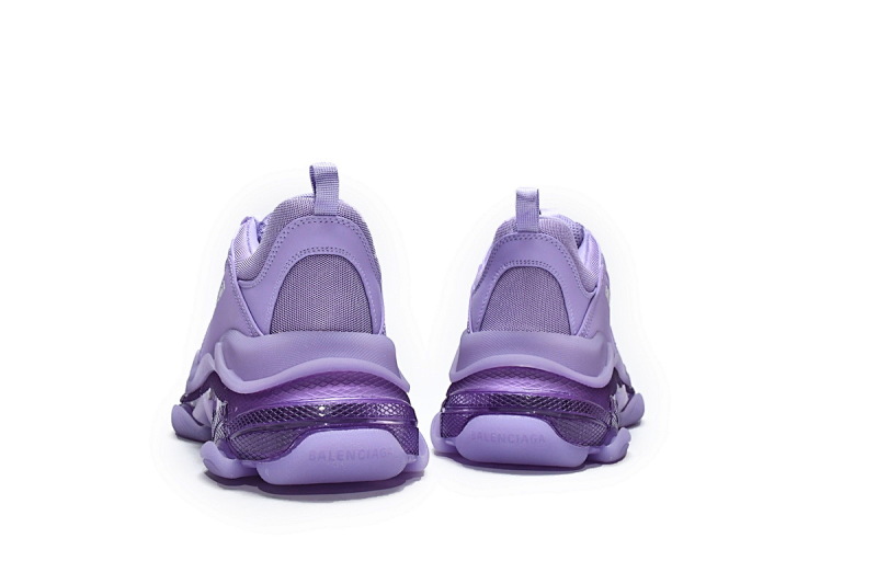 【DA0LJ】紫色气垫 巴黎世家水晶透明底气垫鞋 544351 W2GA1 5890 Balenciaga Triple S Purple