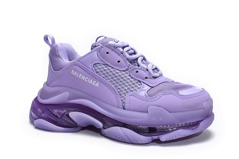【DA0LJ】紫色气垫 巴黎世家水晶透明底气垫鞋 544351 W2GA1 5890 Balenciaga Triple S Purple