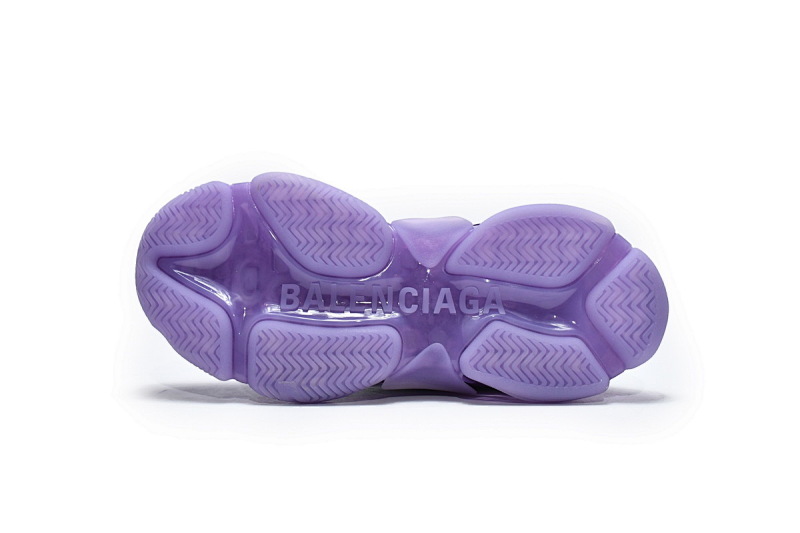 【DA0LJ】紫色气垫 巴黎世家水晶透明底气垫鞋 544351 W2GA1 5890 Balenciaga Triple S Purple