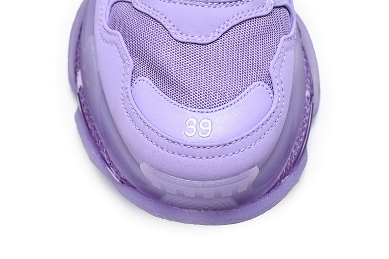 【DA0LJ】紫色气垫 巴黎世家水晶透明底气垫鞋 544351 W2GA1 5890 Balenciaga Triple S Purple