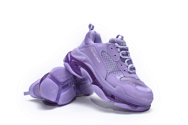 【DA0LJ】紫色气垫 巴黎世家水晶透明底气垫鞋 544351 W2GA1 5890 Balenciaga Triple S Purple