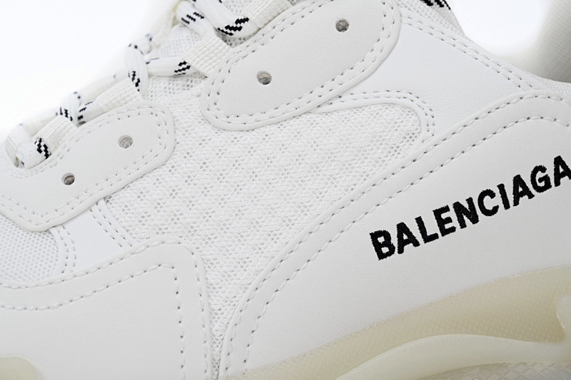 【DA0LJ】折边白-37 巴黎世家水晶透明底气垫鞋 541624 W1GN5 6312 Balenciaga Triple S White