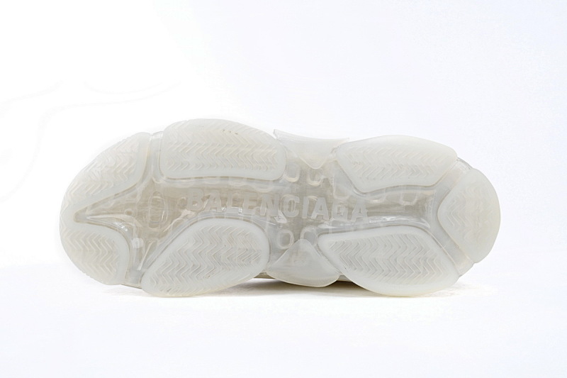 【DA0LJ】折边白-37 巴黎世家水晶透明底气垫鞋 541624 W1GN5 6312 Balenciaga Triple S White