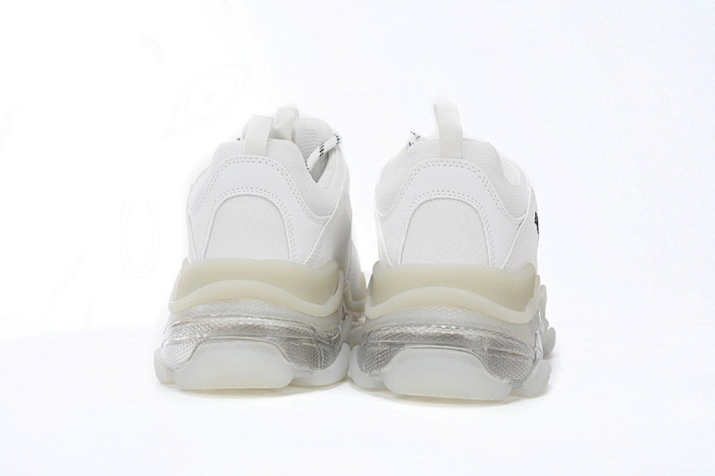 【DA0LJ】折边白-37 巴黎世家水晶透明底气垫鞋 541624 W1GN5 6312 Balenciaga Triple S White