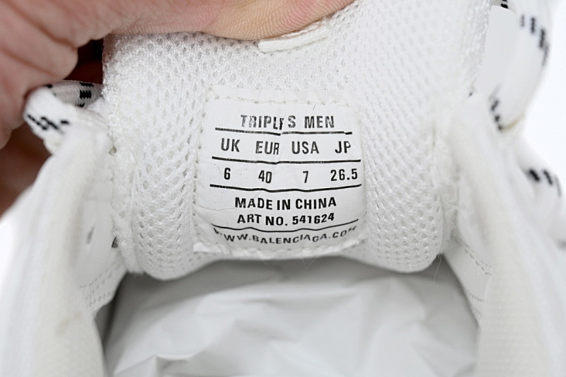 【DA0LJ】折边白-37 巴黎世家水晶透明底气垫鞋 541624 W1GN5 6312 Balenciaga Triple S White