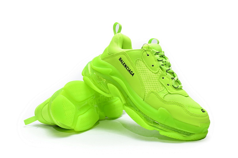 【DA0LJ】荧光黄气垫 巴黎世家水晶透明底气垫鞋 544351 WZFF1 7320 Balenciaga Triple S Fluorescein