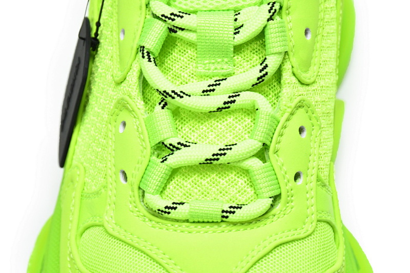 【DA0LJ】荧光黄气垫 巴黎世家水晶透明底气垫鞋 544351 WZFF1 7320 Balenciaga Triple S Fluorescein