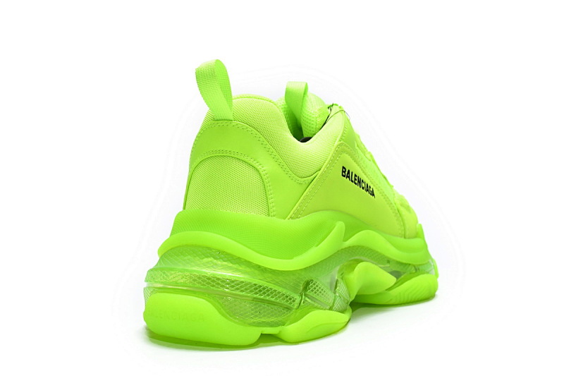 【DA0LJ】荧光黄气垫 巴黎世家水晶透明底气垫鞋 544351 WZFF1 7320 Balenciaga Triple S Fluorescein