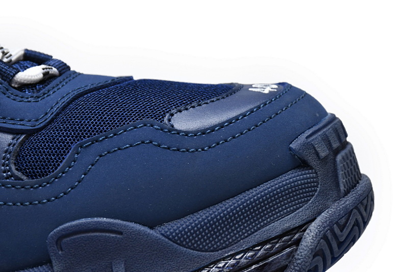 【DA0LJ】深蓝气垫 巴黎世家水晶透明底气垫鞋 541624 W091 4107 Balenciaga Triple S Dark Blue