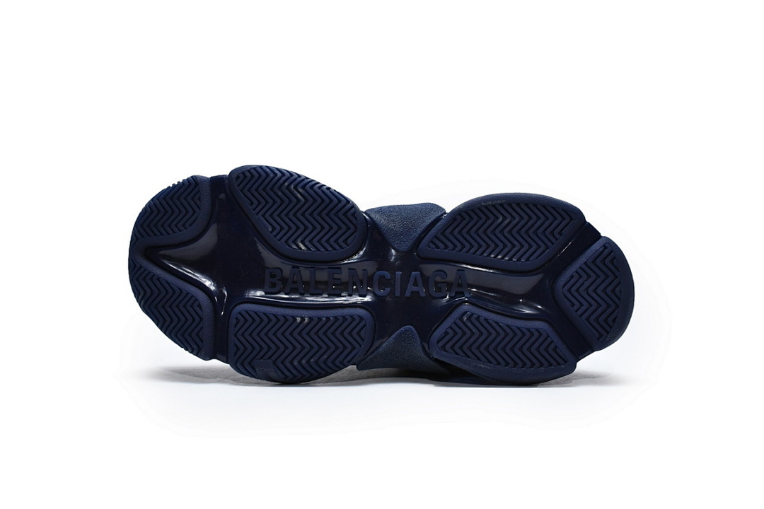 【DA0LJ】深蓝气垫 巴黎世家水晶透明底气垫鞋 541624 W091 4107 Balenciaga Triple S Dark Blue