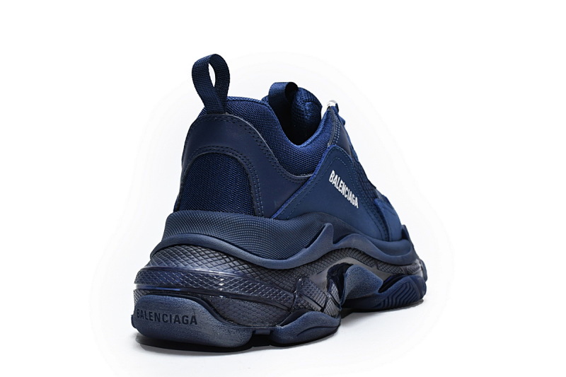 【DA0LJ】深蓝气垫 巴黎世家水晶透明底气垫鞋 541624 W091 4107 Balenciaga Triple S Dark Blue