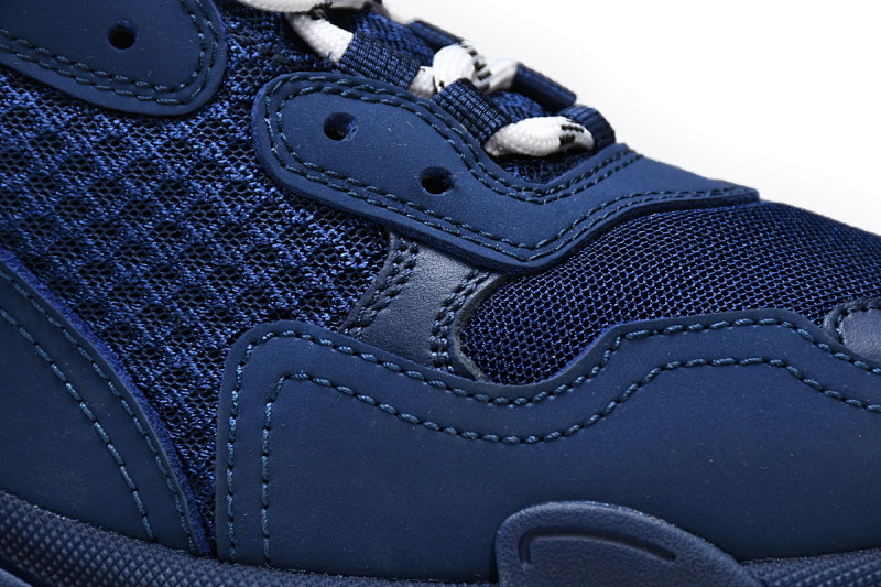 【DA0LJ】深蓝气垫 巴黎世家水晶透明底气垫鞋 541624 W091 4107 Balenciaga Triple S Dark Blue