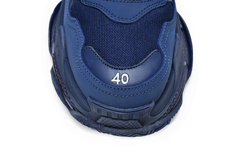 【DA0LJ】深蓝气垫 巴黎世家水晶透明底气垫鞋 541624 W091 4107 Balenciaga Triple S Dark Blue
