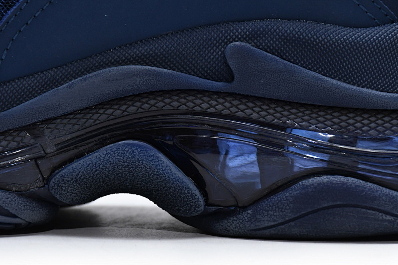 【DA0LJ】深蓝气垫 巴黎世家水晶透明底气垫鞋 541624 W091 4107 Balenciaga Triple S Dark Blue