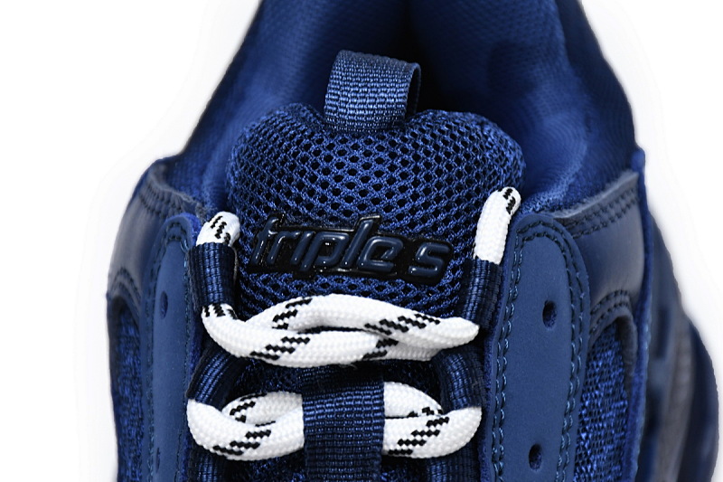 【DA0LJ】深蓝气垫 巴黎世家水晶透明底气垫鞋 541624 W091 4107 Balenciaga Triple S Dark Blue