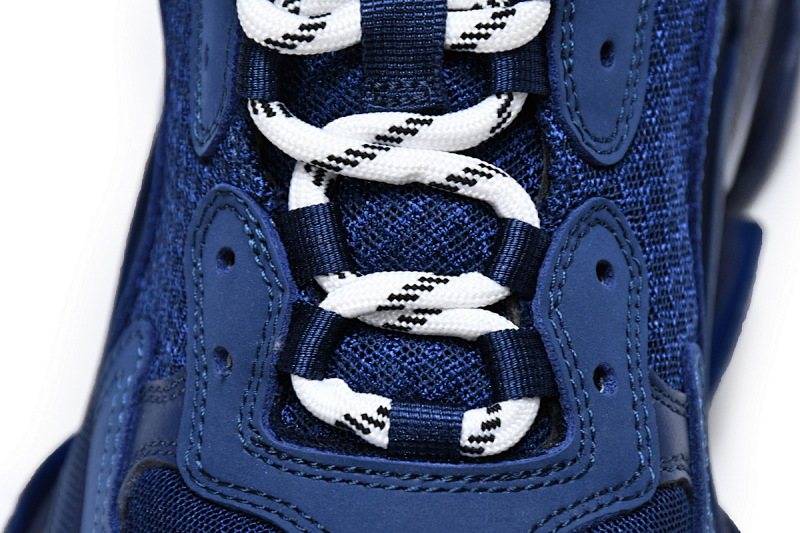 【DA0LJ】深蓝气垫 巴黎世家水晶透明底气垫鞋 541624 W091 4107 Balenciaga Triple S Dark Blue