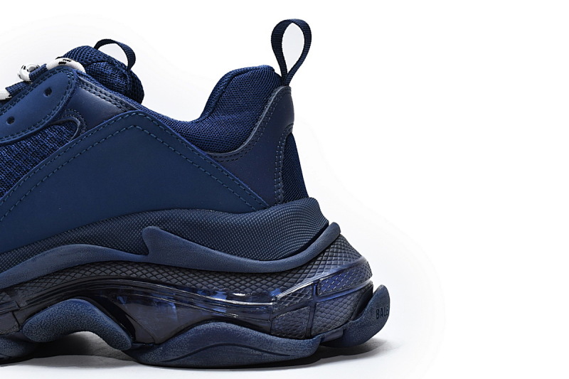 【DA0LJ】深蓝气垫 巴黎世家水晶透明底气垫鞋 541624 W091 4107 Balenciaga Triple S Dark Blue